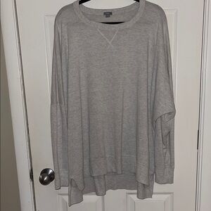 Aerie Light Gray Knit Top XXL